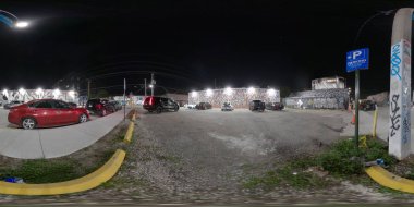 Wynwood Miami gecesi 360 küresel eşdörtgen fotoğraf