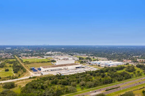 Foto aérea Centro de distribución de plantas de refrescos Tampa Pepsico —  Fotos de Stock