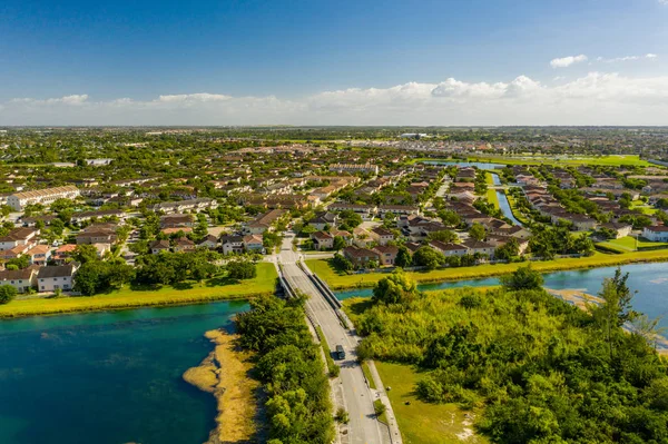 Scenic landscape Homestead Florida USA residential real estate h — Stock Photo, Image