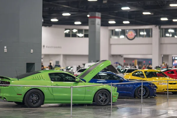 Ford Mustang classic cars at the Miami Beach Auto Show 2019 — Stock Photo, Image