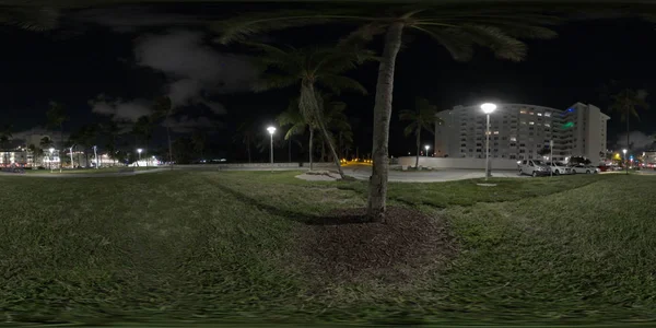 Gece 360 Fotoğraf Miami Plajı Lummus Parkı — Stok fotoğraf