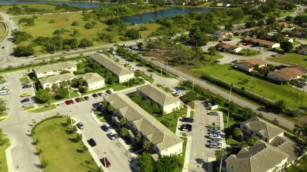 Vídeo Aéreo Homestead Florida Empreendimentos Habitacionais — Vídeo de Stock