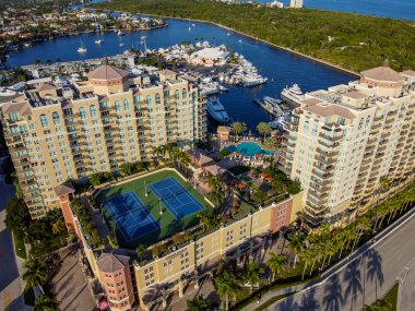 Hava fotoğrafı Sunrise Liman Apartmanları Fort Lauderdale FI