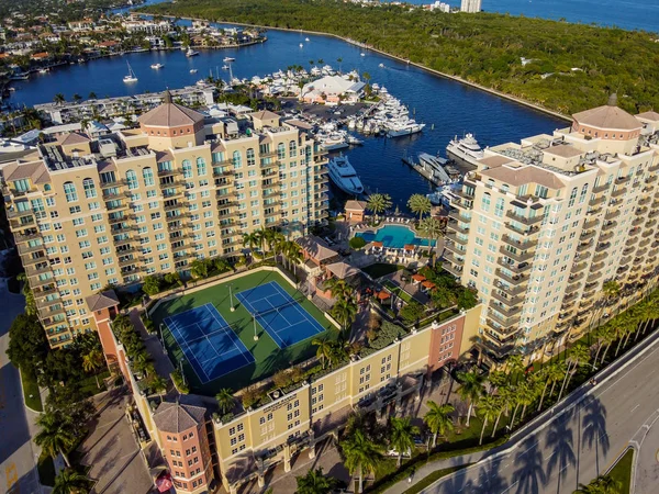 Фото Воздуха Sunrise Harbor Luxury Apartments Fort Lauderdale — стоковое фото