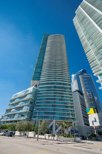 888 Biscayne Boulevard Downtown Miami Marina Blue Modern Condominium — Stock Photo, Image