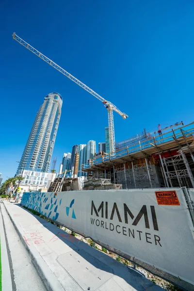 Foto Preconstrucción Miami Worldcenter Desarrollo Del Centro — Foto de Stock