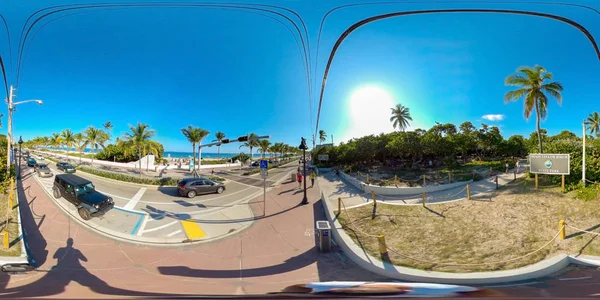 Szférikus 360 Fénykép Fort Lauderdale Beach Hugh Taylorbirch Állami Park — Stock Fotó