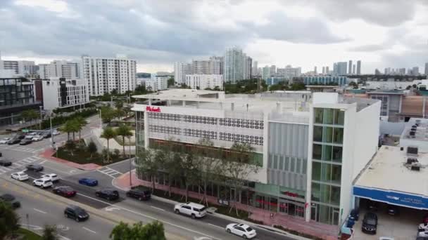 Nova Arquitetura Moderna Michaels Building Miami Beach — Vídeo de Stock