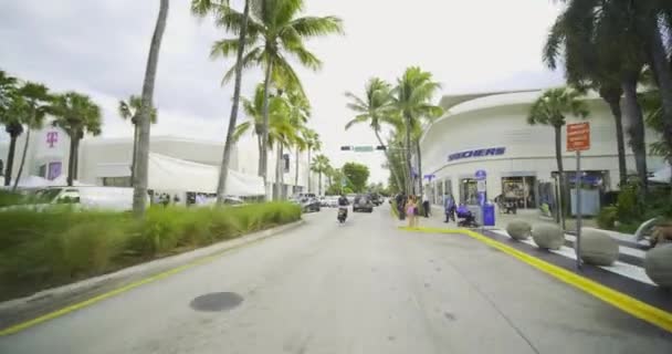 Driving Lincoln Road Miami Beach — Stock Video