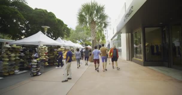 Caminando Por Lincoln Road Miami Beach — Vídeo de stock