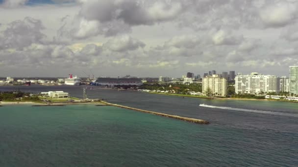 Aerial Port Everglades Bemeneti Videó — Stock videók