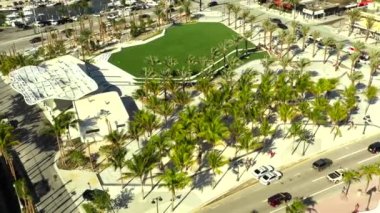Fort Lauderdale Beach Park aerial drone video