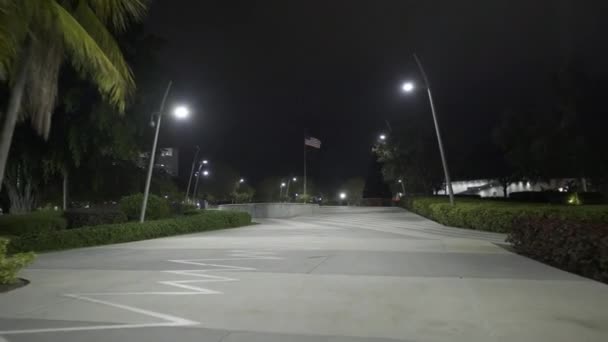 Vídeo Movimiento Nocturno Hollywood Joven Circle Arts Park — Vídeo de stock