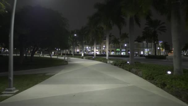 Young Circle Arts Park Hollywood Florida Usa Percorso Jogging — Video Stock
