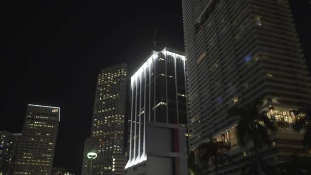 Hochhaus Wolkenkratzer Downtown Miami Vom Biscayne Boulevard Aus Gesehen — Stockvideo