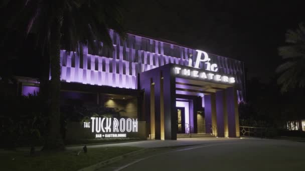 Ipic Teatros Miami Video Movimiento Nocturno — Vídeo de stock
