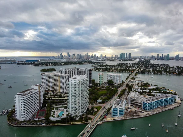 Isla residencial Belle Isle Miami Beach Venetian — Foto de Stock