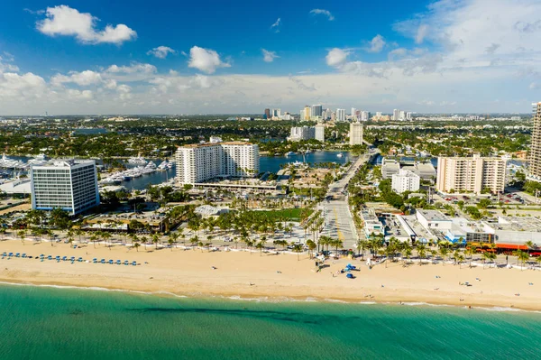 Luftaufnahme Fort Lauderdale Beach Park Broward County — Stockfoto
