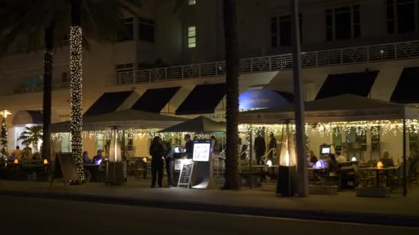 Night Shot Cafe Del Mar Lauderdale — Stock Video