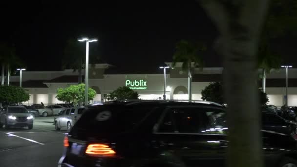 Films Nuit Publix Supermarket Dania Florida — Video