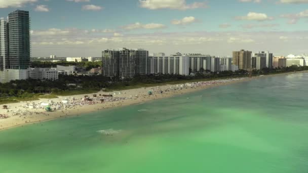 Hermosa Escena Del Océano Miami Beach — Vídeos de Stock