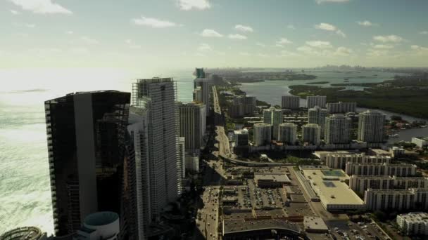 空中设置射击桑尼群岛海滩Fl — 图库视频影像