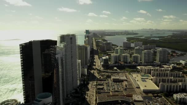 Luchtfoto Van Sunny Isles Beach — Stockvideo