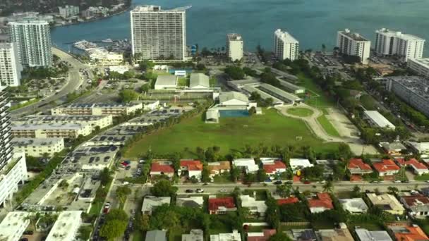 Luchtvideo Treasure Island Basisschool Miami — Stockvideo