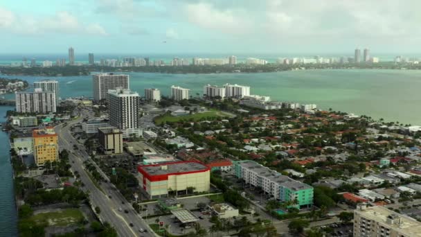 Aerial Drone Video Miami Beach North Bay Village 2019 — 图库视频影像