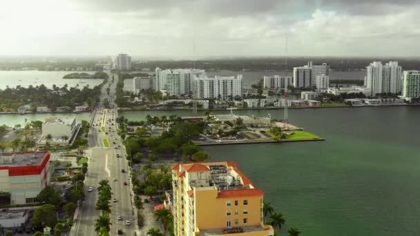 Aerial Establishing Shot Wsvn New Station Miami Dade — 비디오