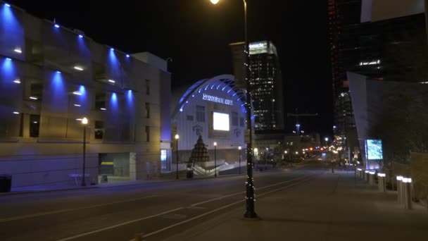 Bridgestone Arena Nashville 4K夜间录像 — 图库视频影像