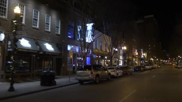 Nocna Jazda Płyty Widok Przodu Nashville Usa — Wideo stockowe