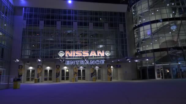 Nissan Είσοδος Στο Bridgestone Arena Nashville Ηπα — Αρχείο Βίντεο
