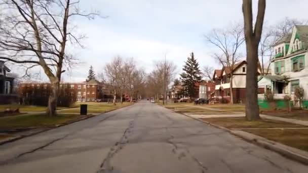 Опасные Жилые Кварталы Детройт Мичиган — стоковое видео