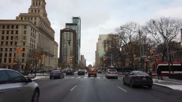 Traffic Toronto Canada Shot Motion Camera 60P — Stockvideo