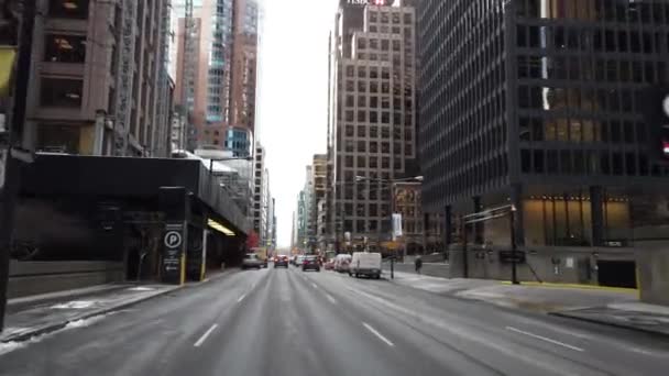 Stock Footage Driving Toronto Canada Winter 2020 — Stock Video