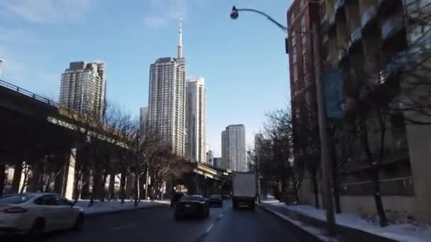 Placas Conducción Toronto Canadá — Vídeos de Stock