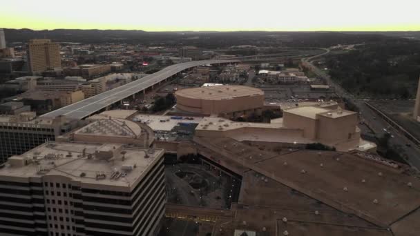 Imágenes Aéreas Legacy Arena Bjcc Centro Convenciones Birmingham Sheraton — Vídeo de stock