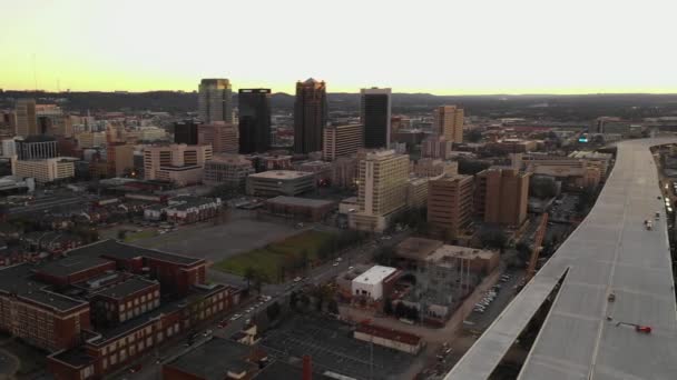 Autostrada Costruzione Nel Centro Birmingham Alabama — Video Stock