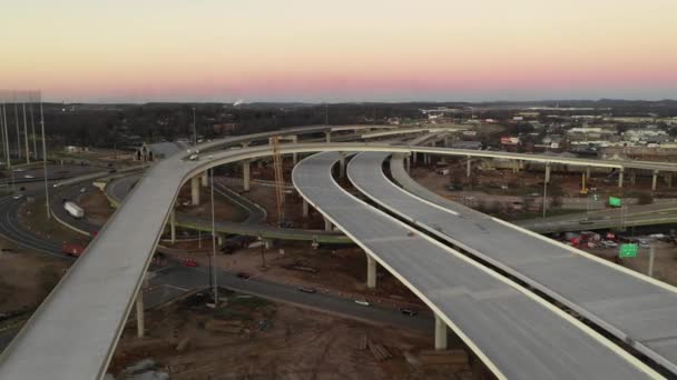 Aerial Inspection Bridge Construction Birmingham Alabama — Stock Video