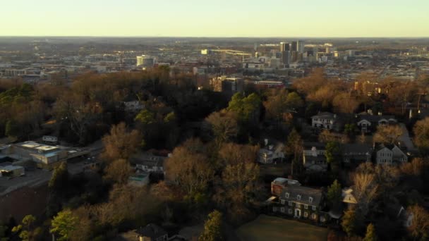 Letecké Video Redmont Park Pohled Downtown Birmingham Alabama — Stock video