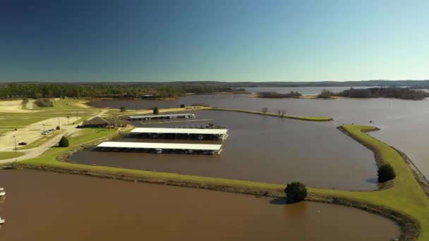 Luchtfoto Natuur Landschap Alabama — Stockvideo