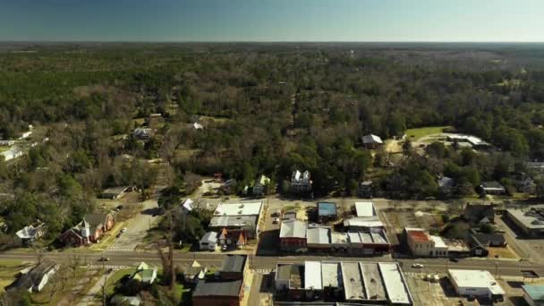 Fort Gaines Georgia Clay County Aerial Video — Stock Video