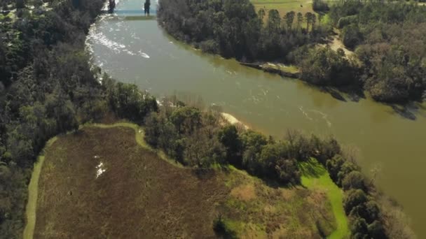 Chattahoochee River Drone Aéreo Vídeo — Vídeo de stock