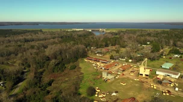 Walter George Lock Dam Fort Gaines Batas Alabama — Stok Video