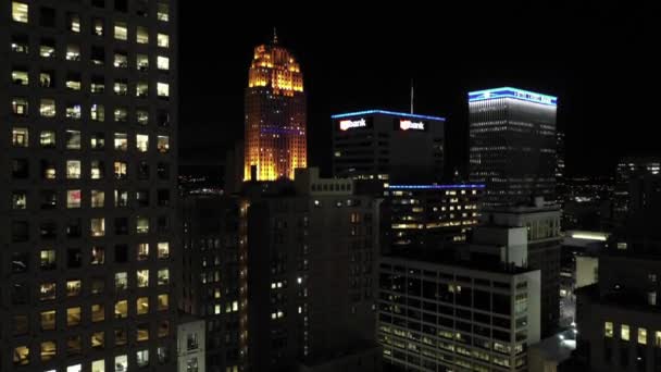 Aerial Video Highrise Architecture Cincinnati Ohio Usa Carew Tower — Video