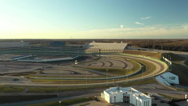Trek Balap Kentucky Speedway Video Udara — Stok Video