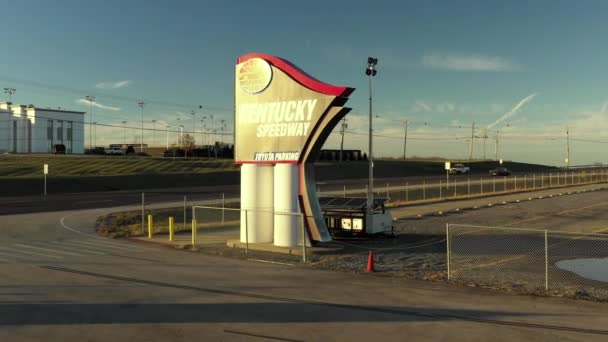 Aerial Video Race Track Kentucky Speedway Sparta — Stock Video