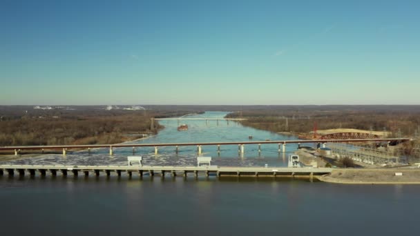 Панорама Беспилотника Kentucky River — стоковое видео