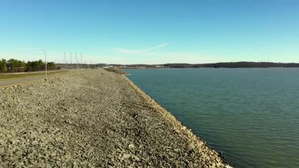 Vídeo Aéreo Del Dron Presa Kentucky Río Tennessee — Vídeos de Stock